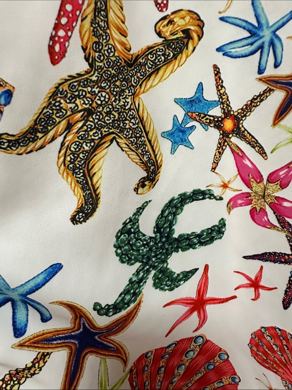 Varrila White Seashell & Starfish Button-Up Shirt Dominican Republic - Picture 4 of 4
